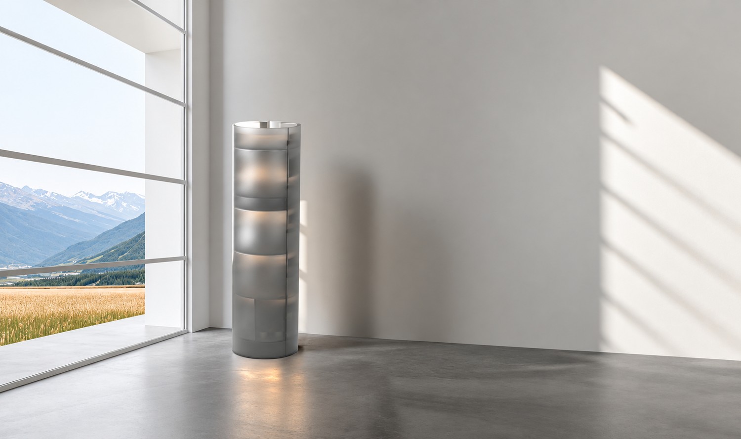 Open project: Smart-Home Grasshopper Farm, tower concept rendered in a home interior
