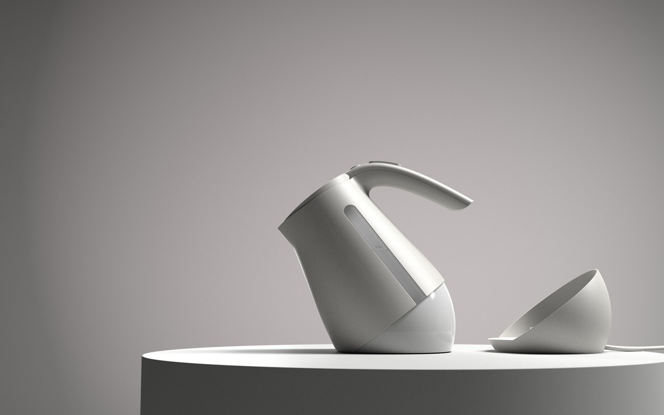 The Sinking Kettle resting on its detached base